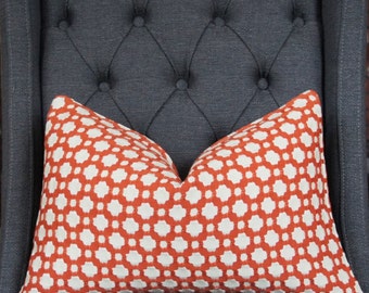 Pillow Cover, Decorative Pillow, Throw Pillow, Lumbar Pillow, Toss Pillow,  Spark Orange, Home Furnishing, Home Decor