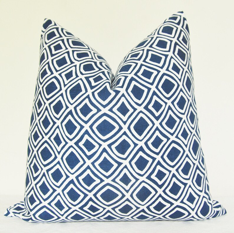 Blue Pillow Handmade in USA Pillow Cover Decorative Pillow Etsy