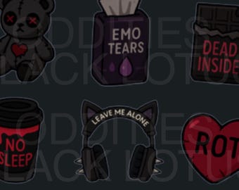 65 Twitch Emotes Emo Forever Bundle