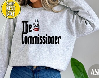 Sudadera del Comisionado, sudadera con capucha del Comisionado de Fútbol, regalo para el Comisionado de la Liga FFL, suéter para fiesta de draft de fútbol fantasy - BC344