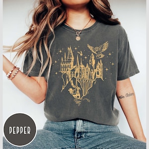 Comfort Colors Wizard Castle Shirt, Wizard School Shirt, Magical Castle Shirt, Wizard Castle Shirt, Magic Shirt, Magic Lover T-Shirt-BC060