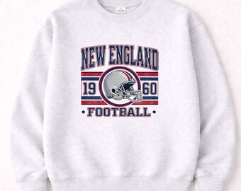 Sudadera y sudadera con capucha vintage de fútbol de Nueva Inglaterra - Regalo retro para fanáticos - Camiseta para el día del partido - Jersey deportivo retro para portón trasero - SP005