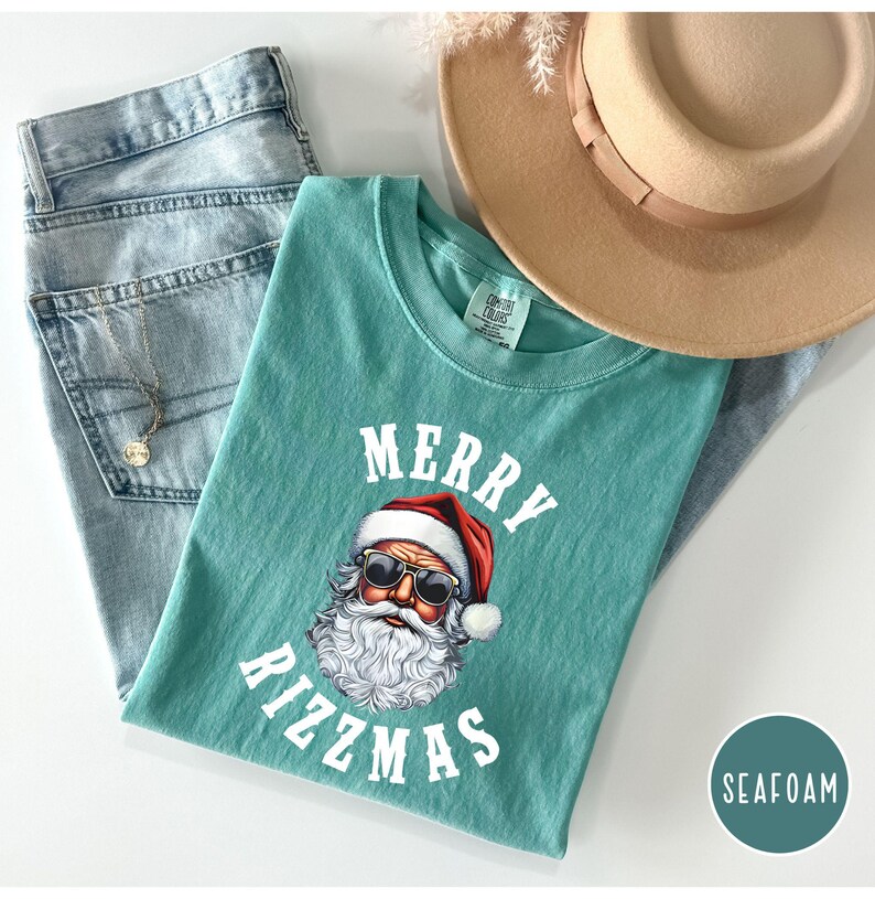 Merry Rizzmas Funny Christmas Santa Rizz Comfort Colors T-shirt, Funny ...