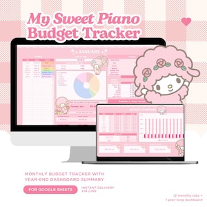 PIANO: Niedlicher Ausgaben & Budget Tracker für Google Sheets