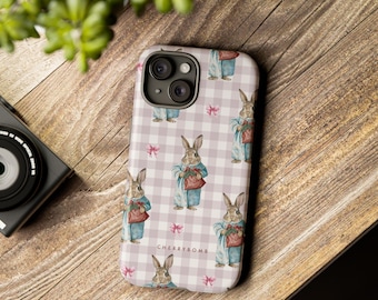 Pink Rabbit iPhone Case, Cute Trendy Phone Cover