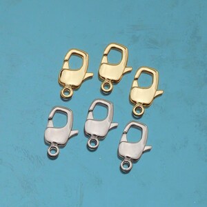 18K Gold Filled Lobster Clasp,Carabiner Lock Connector,Spring Push Gate For DIY Jewelry Clasp Finding Necklace Bracelet