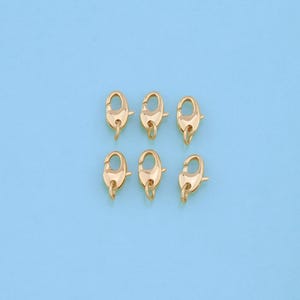 18K Gold Filled Lobster Clasp,Carabiner Lock Connector,Spring Push Gate For DIY Jewelry Clasp Finding Necklace Bracelet
