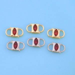 18K Gold Filled Lock Clasp,Carabiner Lock Connector,Spring Push Clasp Lock For DIY Jewelry Clasp Finding Necklace Bracelet