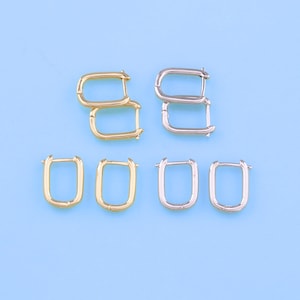 1pair 18K Gold Filled Dainty Huggie Earring Findings Gold Hoop for Earring Supplies for DIY Jewelry Making Supply