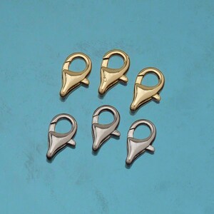 18K Gold Filled Lobster Clasp,Carabiner Lock Connector,Spring Push Gate For DIY Jewelry Clasp Finding Necklace Bracelet