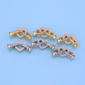 18K Gold Filled Heart Clasp,Carabiner Lock Connector,Spring Push Gate For DIY Jewelry Clasp Finding Necklace Bracelet