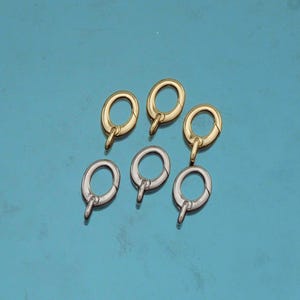 18K Gold Füllte Oval Karabiner Verschluss, Karabiner Lock Stecker, Feder Push Tor Für DIY Schmuck Verschluss Finden Halskette Armband
