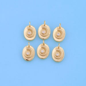 18K Gold Filled Shell Pendant Ocean Charm Bracelet Necklace for DIY Jewelry Making Supply