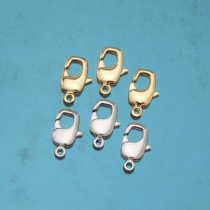 18K Gold Filled Lobster Clasp,Carabiner Lock Connector,Spring Push Gate For DIY Jewelry Clasp Finding Necklace Bracelet