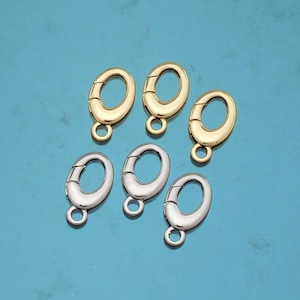 18K Gold Filled Lobster Clasp,Carabiner Lock Connector,Spring Push Gate For DIY Jewelry Clasp Finding Necklace Bracelet