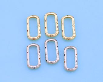 18K Gold Filled Oval Carabiner Clasp,carabiner Lock Connector,spring ...