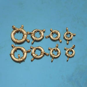 18K Gold Filled Sailor Clasp,Nautical Clasp,Carabiner Lock Connector,Spring Push Gate For DIY Jewelry Clasp Finding Necklace Bracelet
