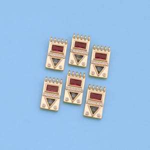 18K Gold Filled Rectangle Pendant,Danity Geometry Charm Bracelet Necklace for DIY Jewelry Making Supply