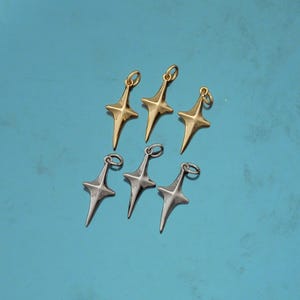 18K Gold Füllte Nordstern Anhänger, Zierliche Himmlische Charme Armband Halskette für DIY Schmuckherstellung Versorgung