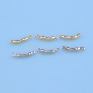 18K Gold Filled Bar Connector,Dainty Strip Charm Bracelet Necklace for DIY Jewelry Making Supply
