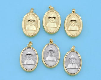 Colgante de mago relleno de oro de 18 quilates, pulsera con dijes para hacer joyas DIY.