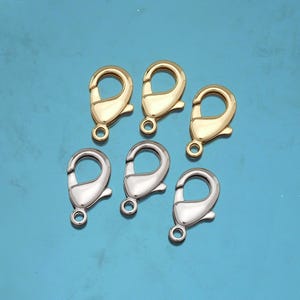 18K Gold Filled Lobster Clasp,Carabiner Lock Connector,Spring Push Gate For DIY Jewelry Clasp Finding Necklace Bracelet