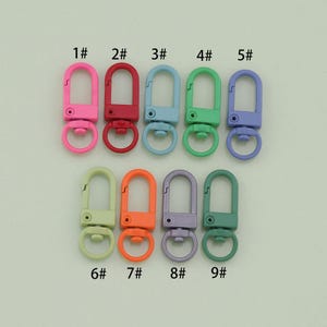 18K Gold Filled Enamel Lobster Swivel Clasp,Carabiner Lock Connector,Spring Push Gate For DIY Jewelry Clasp Finding Necklace Bracelet
