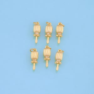 18K Gold Filled Screwdriver Pendant,CZ Micro Pave Tool Charm Bracelet Necklace for DIY Jewelry Making Supply