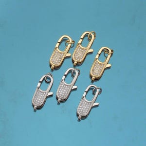 18K Gold Filled Lobster Clasp,Carabiner Lock Connector,Spring Push Gate For DIY Jewelry Clasp Finding Necklace Bracelet