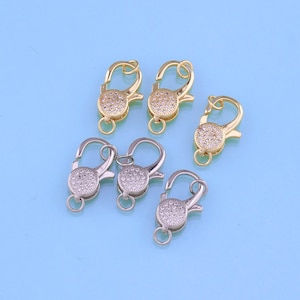 18K Gold Filled Lobster Clasp,Carabiner Lock Connector,Spring Push Gate For DIY Jewelry Clasp Finding Necklace Bracelet
