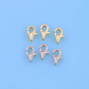 18K Gold Filled Lobster Clasp,Carabiner Lock Connector,Spring Push Gate For DIY Jewelry Clasp Finding Necklace Bracelet