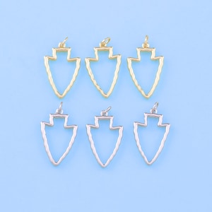 18K Gold Filled Arrow Pendant,Arrow Charm Bracelet Necklace for DIY Jewelry Making Supply