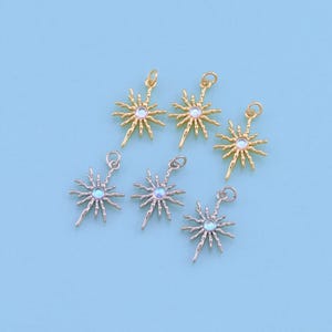 18K Gold gefüllter Opal Nordstern Anhänger, zierliche himmlische Charme Armband Halskette für die DIY Schmuckherstellung Versorgung
