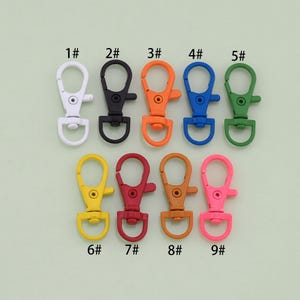 18K Gold Filled Enamel Lobster Swivel Clasp,Carabiner Lock Connector,Spring Push Gate For DIY Jewelry Clasp Finding Necklace Bracelet
