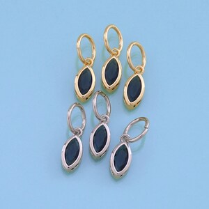 18K Gold Filled Oval Pendant,Dainty Oval Charm Bracelet Necklace for DIY Jewelry Making Supply