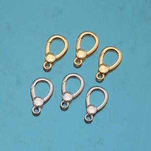 18K Gold Filled Lobster Clasp,Carabiner Lock Connector,Spring Push Gate For DIY Jewelry Clasp Finding Necklace Bracelet
