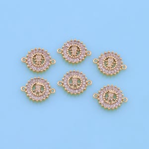 18K Gold Filled Boy Girl Pendant,CZ Micro Pave Child Charm Bracelet Necklace for DIY Jewelry Making Supply