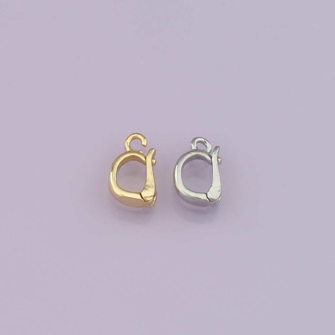 18K Gold Filled Geometry Clasp,carabiner Lock Connector,spring Push ...