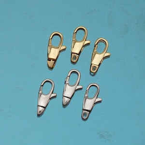 18K Gold gefüllt Karabiner Drehverschluss, Karabiner Lock Stecker, Feder Push Tor für DIY Schmuck Verschluss finden Halskette Armband