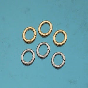 18K Gold Füllte Oval Karabiner Verschluss, Karabiner Lock Stecker, Feder Push Tor Für DIY Schmuck Verschluss Finden Halskette Armband