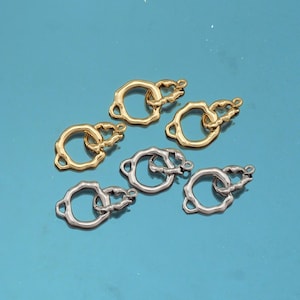 18K Gold Filled Enhancer Clasp,Carabiner Lock Connector,Spring Push Gate For DIY Jewelry Clasp Finding Necklace Bracelet