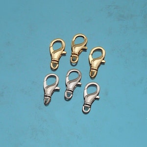18K Gold Filled Lobster Clasp,Carabiner Lock Connector,Spring Push Gate For DIY Jewelry Clasp Finding Necklace Bracelet