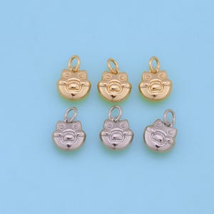 18 kt gold filled hanger kattenpoot, sierlijke hondenpoot bedelarmband ketting voor het maken van doe-het-zelf sieraden