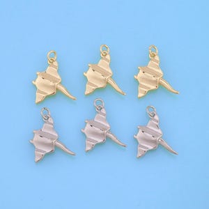 18K Gold Filled Manta ray Pendant Manta ray Charm Bracelet Necklace for DIY Jewelry Making Supply