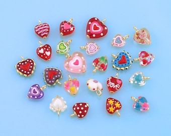 20 Ciondoli A Forma Di Cuore Cavo Per Gioielli Fai Da Te, In Lega Resistente Colore Argento, 3x3,2 Cm, Per Collane, Spille E Bracciali - 2