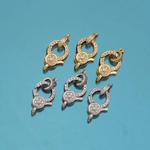 18K Gold Filled Lobster Clasp,Carabiner Lock Connector,Spring Push Gate For DIY Jewelry Clasp Finding Necklace Bracelet