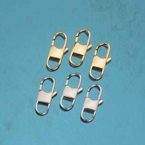 18K Gold Filled Lobster Clasp,Carabiner Lock Connector,Spring Push Gate For DIY Jewelry Clasp Finding Necklace Bracelet