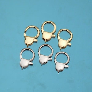 18K Gold Filled Lobster Clasp,Carabiner Lock Connector,Spring Push Gate For DIY Jewelry Clasp Finding Necklace Bracelet