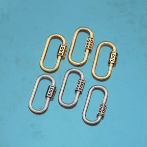 18K Gold Filled  Oval Carabiner Clasp,Carabiner Lock Connector,Screw Lock For DIY Jewelry Clasp Finding Necklace Bracelet