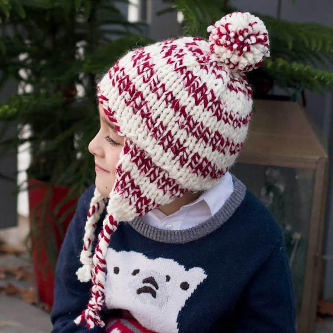 Kids Ear Flap Hat Knitting Pattern - Etsy